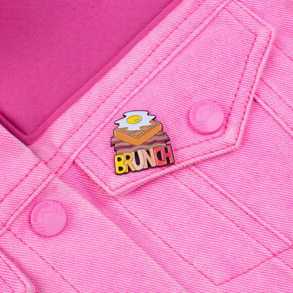 MOKUYOBI Enamel Brunch Jacket Flare Pin NWT - Picture 4 of 4